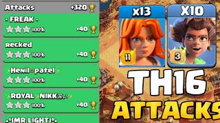 Easy 3 Star New Root Rider Valkyrie Attack Strategy Th16  Best Attack Strategy Th16 clash of clans [upl. by Ainig]