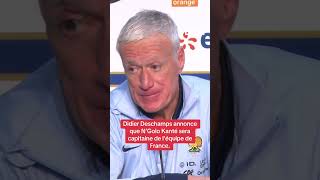 Didier Deschamps annonce que N’Golo Kanté sera capitaine de l’équipe de France [upl. by Uphemia]