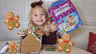 5 YEAR OLD EVERLEIGH BUILDS HER FIRST GINGERBREAD HOUSE [upl. by Atirehc949]