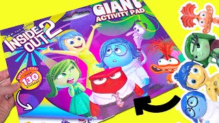 Inside Out 2 Movie DIY Giant Activity Coloring Book Pages with Joy Sadness Anxiety [upl. by Aenil]