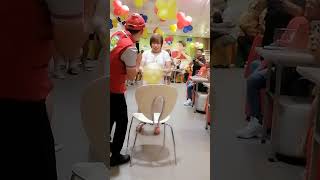 Zel Catniss 2nd Birthday at Jollibee Malanday Adult game 1 [upl. by Hosea]