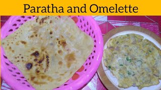 Square shape Paratha and Omelette  Breakfast Recipe  Cook with saba✨ [upl. by Sharman]