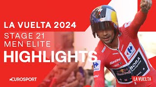 LA VUELTA CHAMPION IS CROWNED 👑  La Vuelta a España Stage 21 Highlights  Eurosport Cycling [upl. by Sells]