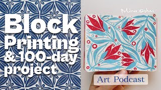 Block Printing amp 100day project [upl. by Enelec12]