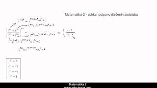 vjbr7 Kompleskni brojevi  potpuno riješeni zadaci  Matematika 2  instrukcije po zbirci [upl. by Jehovah771]