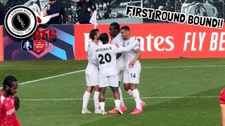 THE WOOD ARMY SECURE FA CUP FIRST ROUND SPOT  Boreham Wood v Carshalton Match Vlog [upl. by Isyad]