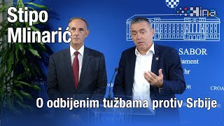 Mlinarić O odbijenim tužbama protiv Srbije [upl. by Ecnerwal479]