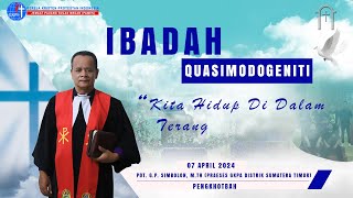 Ibadah Quasimodogeniti Minggu 07042024  MALAM GKPI PAMEN  MEDAN [upl. by Delmore]