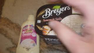 smuckers unicorn magic shell with breyers homemade vanilla [upl. by Omarr]