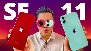 iPHONE SE vs iPHONE 11 13 TRIỆU MUA MÁY NÀO [upl. by Ybbob]