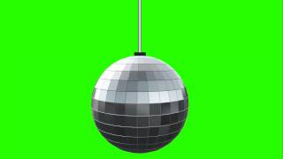 Disco Ball Video Background Green Screen Footage [upl. by Eupheemia60]