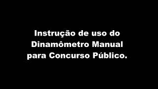 Instrução de uso do Dinamômetro Manual [upl. by Iene]