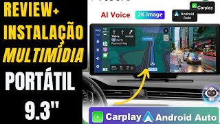 Review Multimidia Portatil 93quot Carplay Android auto [upl. by Teena]