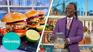 Levi Roots’ Signature Caribbean Chicken Burgers  This Morning [upl. by Godfree]