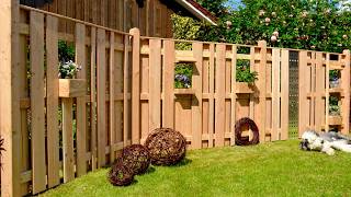 Beautiful wooden fences for decorating a garden plot Bonus verandas attached to the house [upl. by Imiaj]