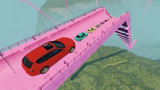 Small to Giant Cars vs Mega Ramp  BeamNGdrive [upl. by Nat]