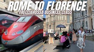 ROME TO FLORENCE BY FRECCIAROSSA IN BUSINESS CLASS HIGH SPEED TRAIN  ROME TO FLORENCE DAY TRIP [upl. by Atoked]