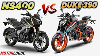 Pulsar NS400z VS KTM 390 Duke  Fact Looper [upl. by Thelma693]