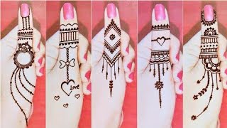 Easy fingers mehndi Design  finger mehndi design [upl. by Ander]