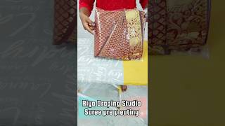 Saree PrePleating amp folding l saree draping in tamil l TirupurSareeDrapist trending shorts [upl. by Monjo622]