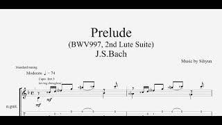 SlowVersion Prelude BWV 997 2nd Lute Suite [upl. by Hnahk972]