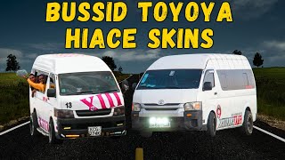 BUSSID TOYOTA HIACE HIGH ROOF SKINS AND TEMPLATE [upl. by Bernadette]