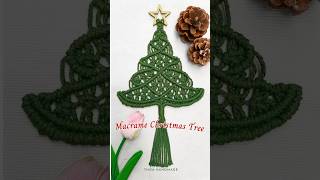 Macrame Christmas Tree Ornament shorts youtubeshorts macrame christmas ornaments [upl. by Jojo]