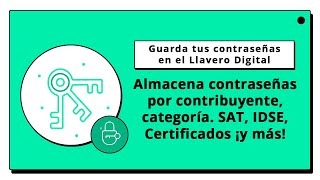 Deja de guardar tus contraseñas en el bloc de notas  Guarda tus contraseñas en el Llavero Digital [upl. by Ecirpak]