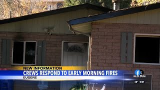 Eugene Springfield firefighters respond to three early morning fires [upl. by Ytsihc]