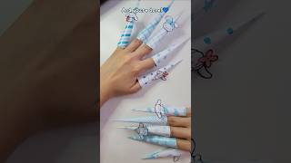 Easy Cinnamoroll paper nails 🩵✨️papernails cinnamoroll sanrio [upl. by Olegnaleahcim831]