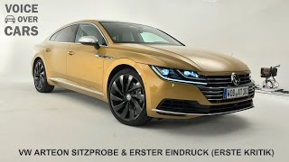 2017 Volkswagen Arteon  Sitzprobe  Erste Kritik  VW Arteon Review  VW Passat CC 2017 [upl. by Saree]