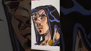 Risotto Nerofrom JoJos Bizarre Adventure shorts viral anime art artist [upl. by Bordy]