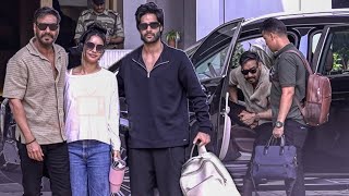 Ajay Devgans Children Nysa and Yug Arrive at Kalina Airport flying for Anant Ambani Pre Wedding [upl. by Hesoj]