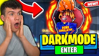 NEW ALL WORKING DARK MODE UPDATE CODES FOR DUNKING SIMULATOR ROBLOX DUNKING SIMULATOR CODES [upl. by Ithaman]