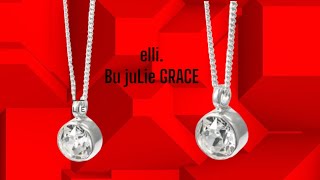 💥Elli Collier Femme Pendentif Solitaire de Base avec Cristaux en Argent Sterling 925 [upl. by Seerdi]