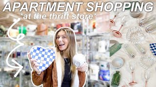 SHOPPING FOR MY NEW APARTMENT  trying to thrift aesthetic decor for my new space [upl. by Bouchard]