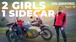 Giggles guaranteed  wild Ural side car adventure with two girls screaming [upl. by Erialb169]