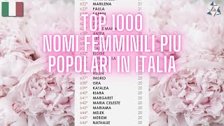 TOP 1000 nomi di bebè femminili più popolare nel 2019 in Italia [upl. by Atila824]