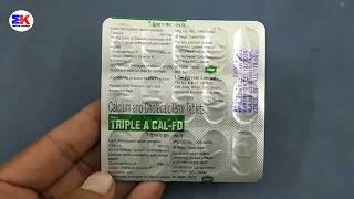 Triple A Cal FD Tablet  Calcium and Vitamin D3 Tablet  Triple A Cal FD Tablet Uses Benefits Dosage [upl. by Nuhsyar649]