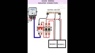 House wiring  isolater and MCB connection shorts housewiring electrical [upl. by Astred350]