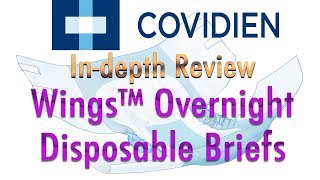 Covidien® Wings™ Overnight Briefs Adult Diaper InDepth Review incontinence adultdiaper [upl. by Ivetts]