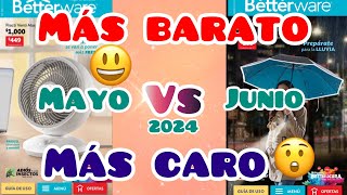 MÁS BARATO o MÁS CARO catalogo MAYO vs JUNIO 2024 Betterware 🌸 [upl. by Alarice]