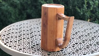 Bierkrug aus Holz Beer mug made with wood [upl. by Leacock]