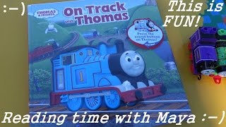 Thomas the Tank Engine Reading Book On the Track with Thomas [upl. by Litman]