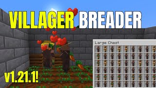 Easy Villager Breeder Farm  Minecraft 1211 [upl. by Wilda]