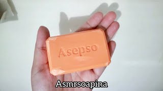 RELAXING SOUND SOAP CUTTING ASEPSO SOAP BAR ASMR DRY [upl. by Bernette]