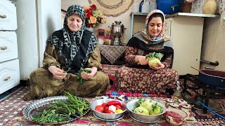 Azerbaijani Dolma Recipe  Delicious Dolma in village  Cabbage [upl. by Ecerehs890]