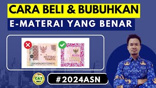 CARA MEMBELI DAN MEMBUBUHKAN EMATERAI UNTUK CPNS DAN PPPK 2024 [upl. by Annayram523]