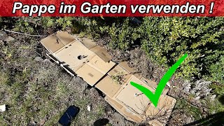 Nicht wegwerfen So kannst du Pappe im Garten auslegen gegen Unkraut 🚫🌱 [upl. by Dachia]