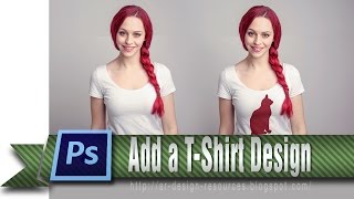 How to add a Tshirt design to your Photo — Photoshop Tutorial [upl. by Eralc642]